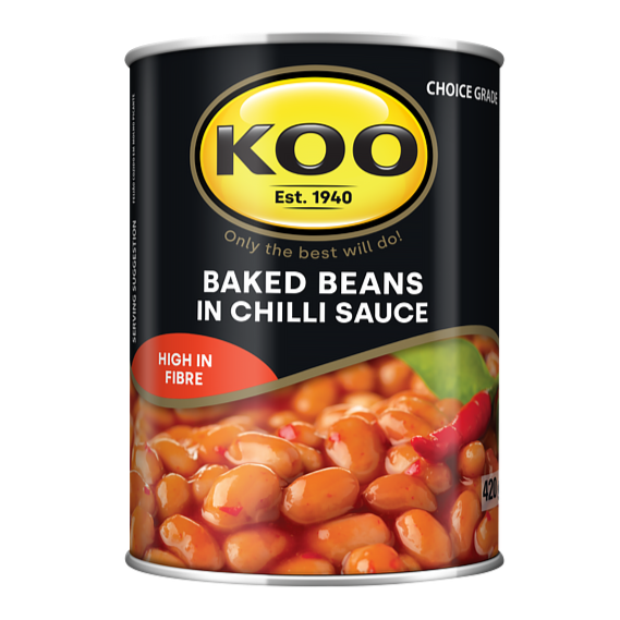 KOO Baked Beans In Chilli Sauce Can 420g