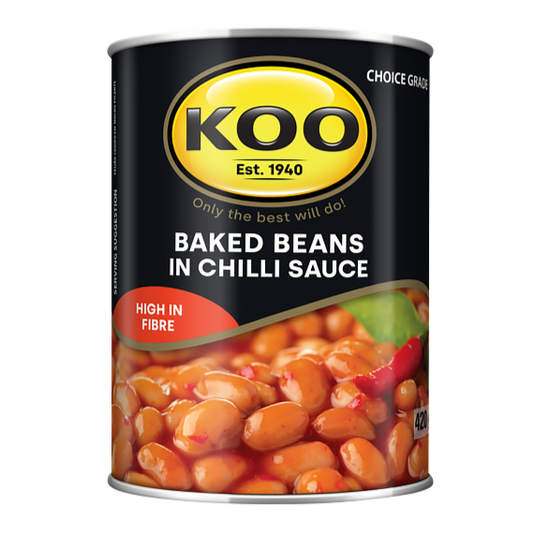 KOO Baked Beans In Chilli Sauce Can 420g